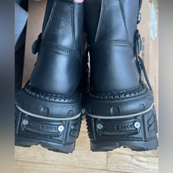 New Rock Unisex Tank Boots Sz 39 - Picture 5 of 9